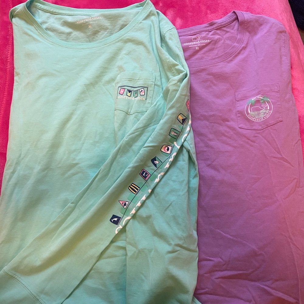 2 pack Vineyard Vines Long Sleeve T Shirts
